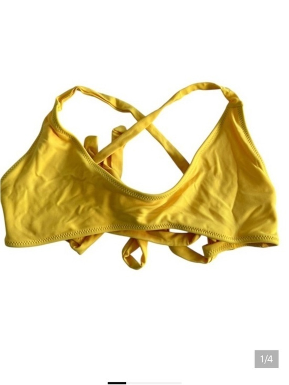 White Fox Boutique Vibrant Yellow Bikini Top